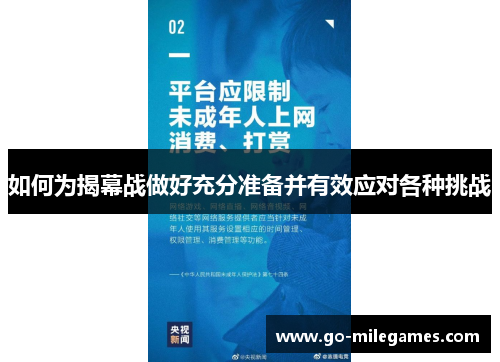 如何为揭幕战做好充分准备并有效应对各种挑战