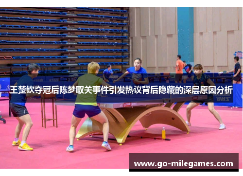 王楚钦夺冠后陈梦取关事件引发热议背后隐藏的深层原因分析